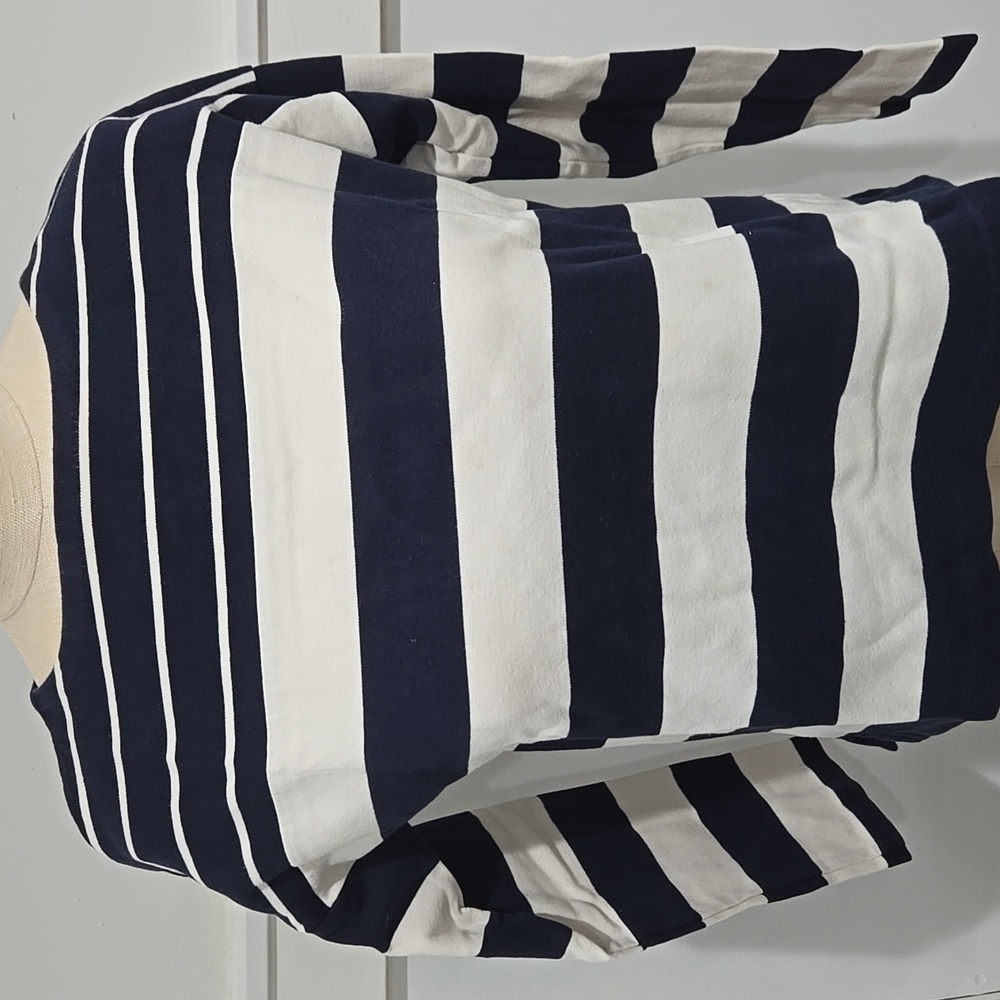 J Crew Women's 3/4 Sleeves Navy Stripped Top XS